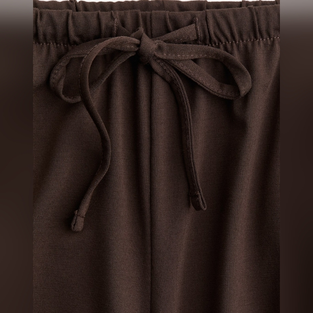 H&M DIVIDED Brown Lounge Pants, Drawstring, Stretchy, Yoga, EUC, XL, Like New - Picture 2 of 8